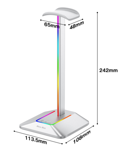 RGB Headphone Stand Dual Output